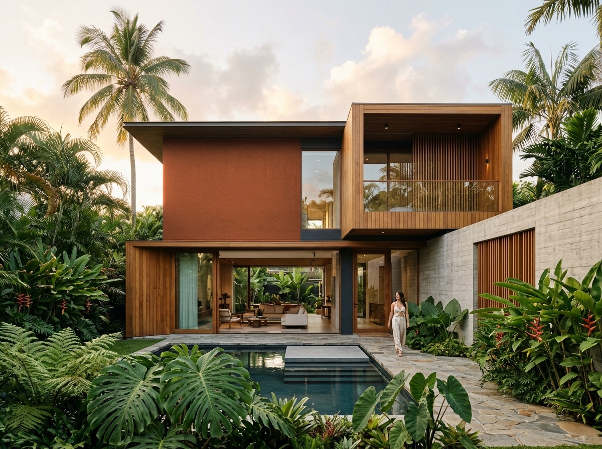 Espacio arquitectónico con muro en tono Verde Lima Selva